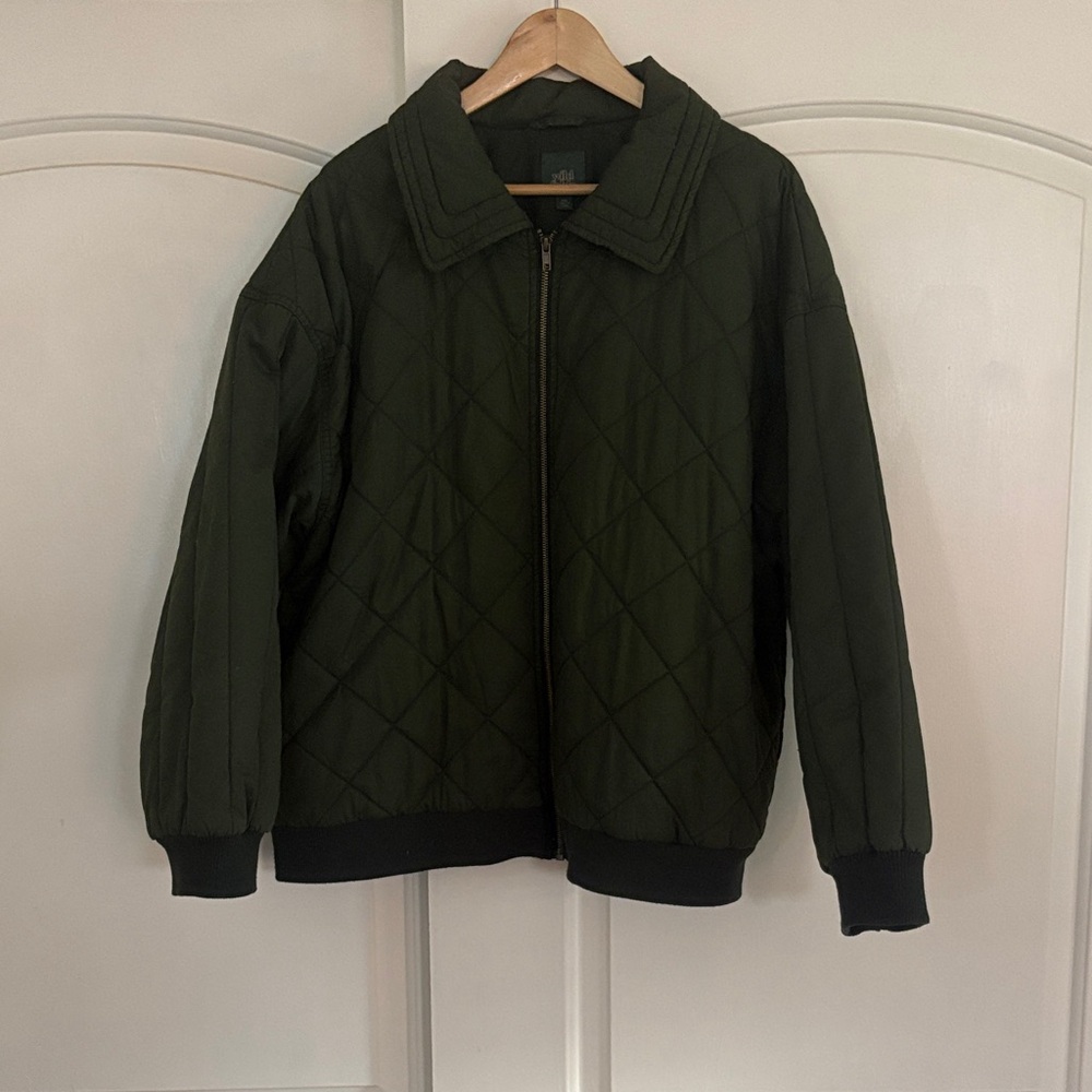 Wild Fable Men's Olive Quilted Puffer Jacket